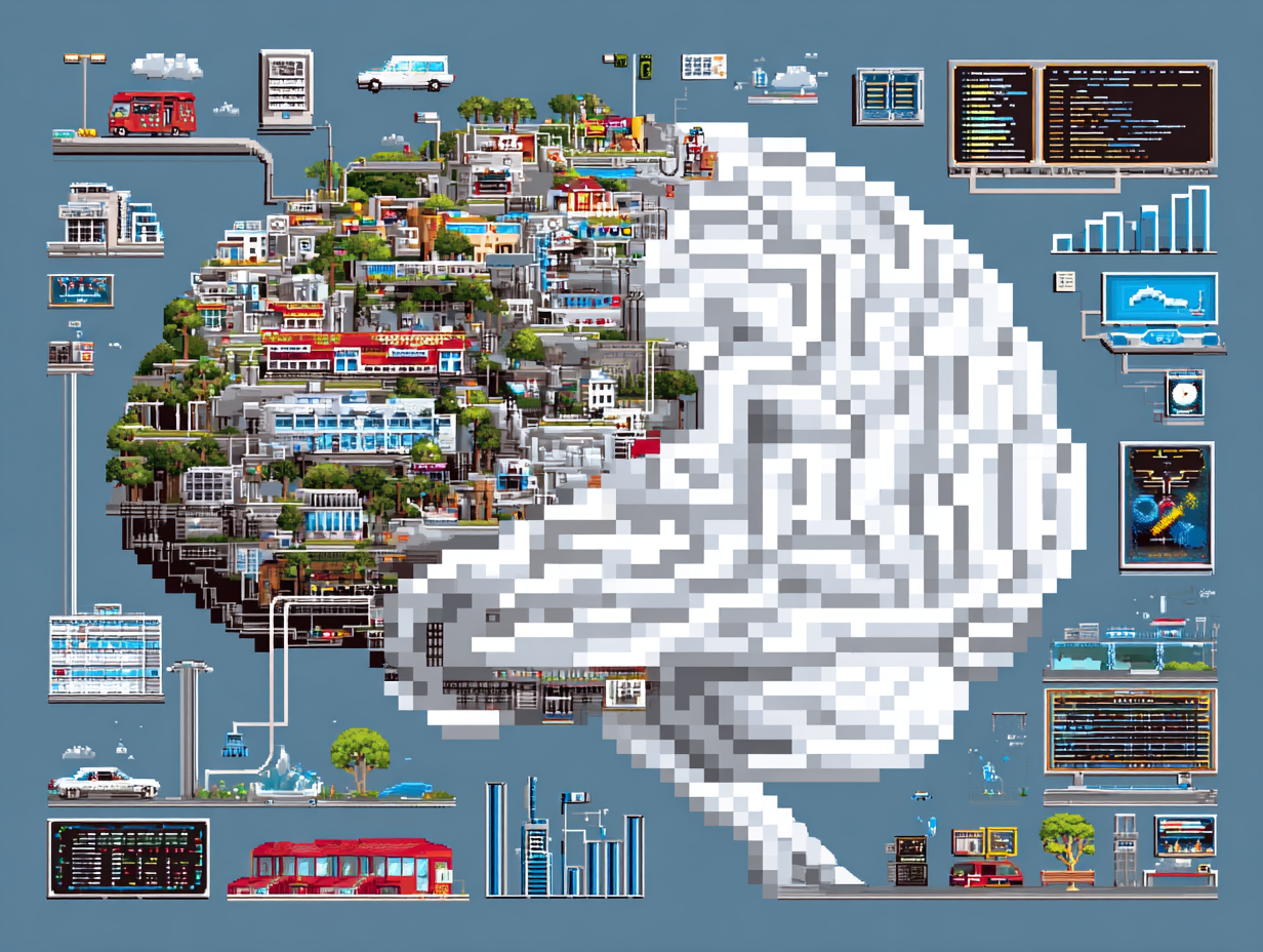 a cognitive operating system represented as a brain.