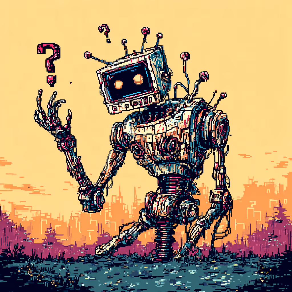 AI knowledge robot, thinking deeply