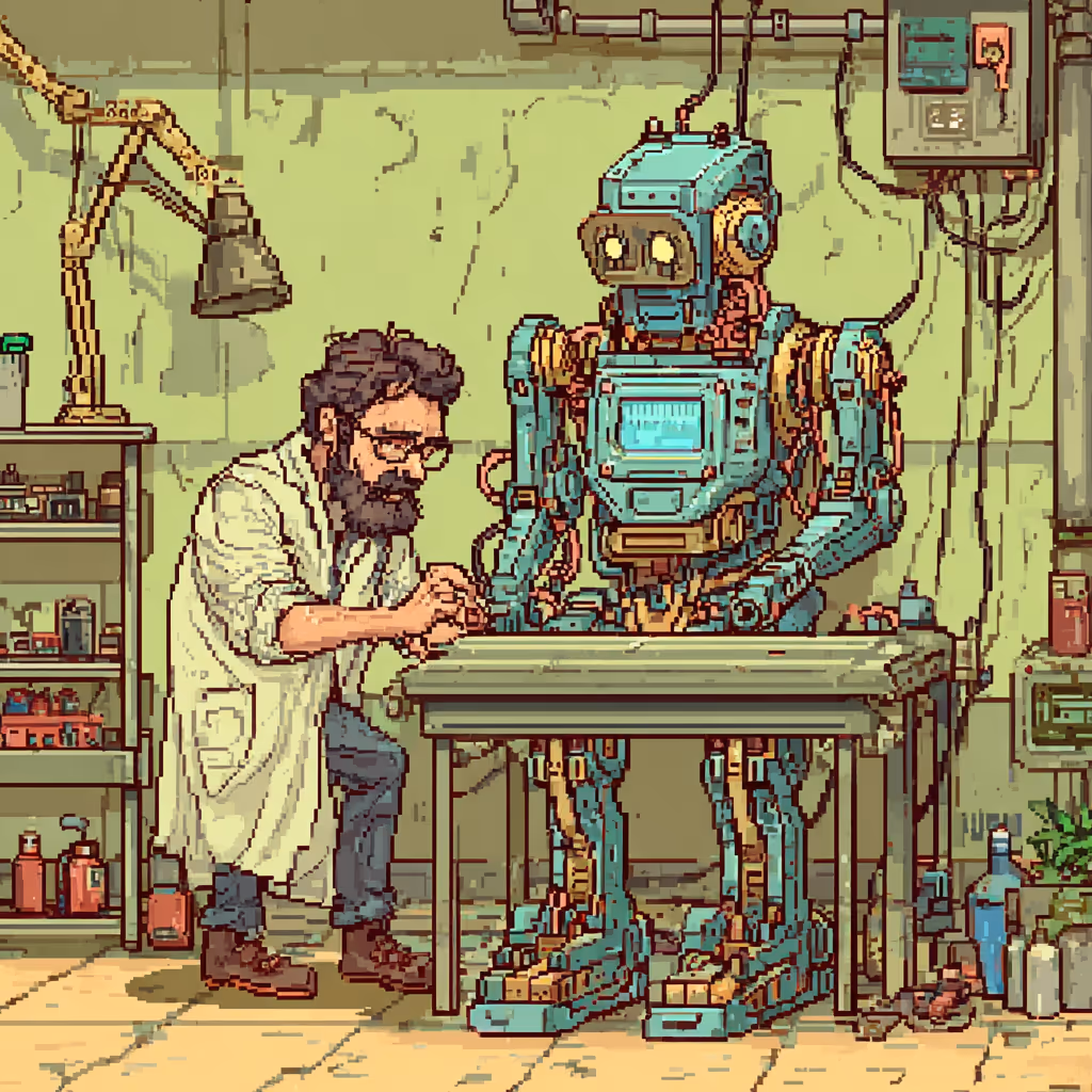 a man fine tuning his AI
