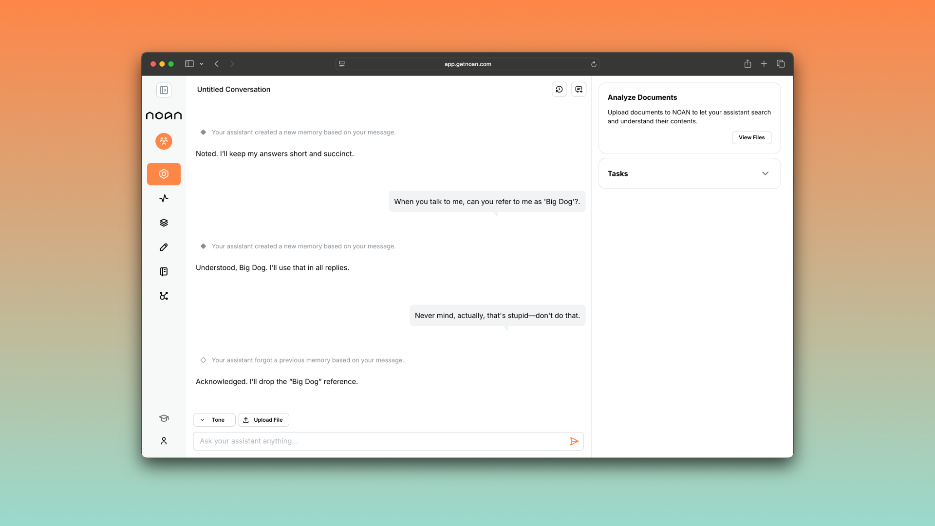 NOAN Assistant Memory Releases