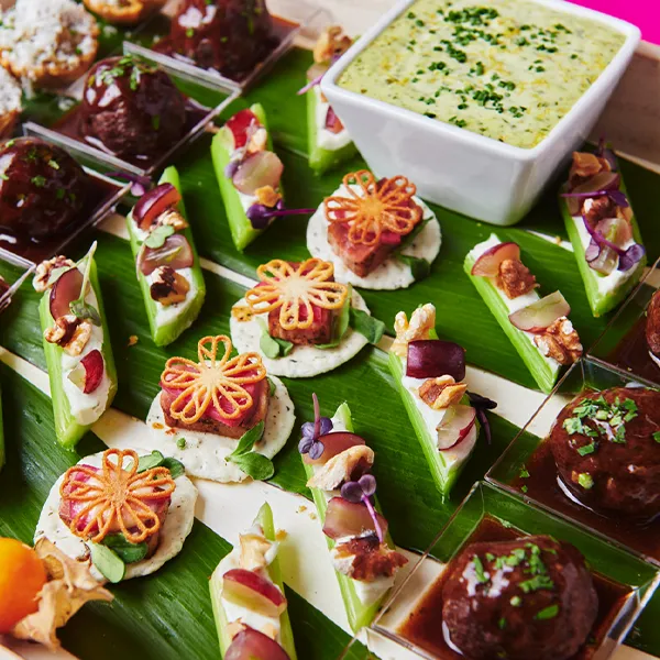 Valentine's Day hors d'oeuvres display