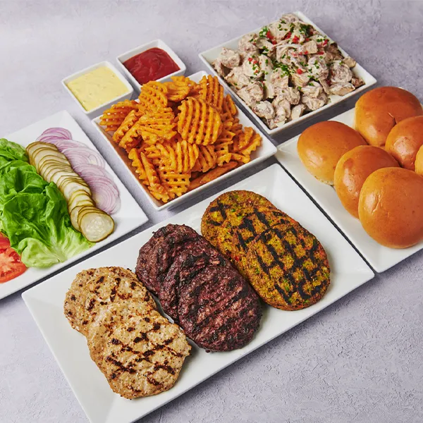 Build-your-own burger buffet for a summer BBQ