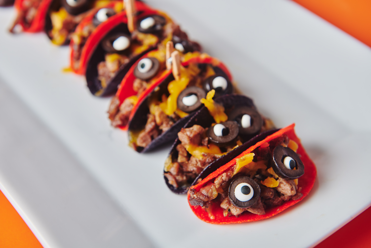 Eyeball tacos with carne asada