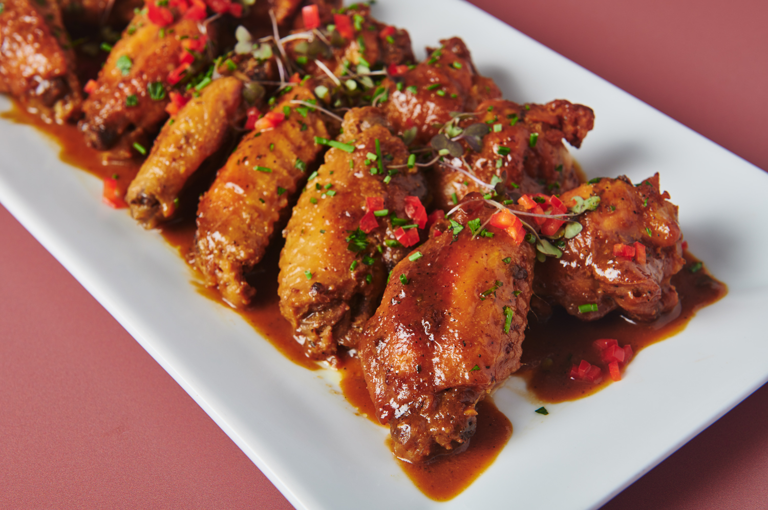 Beer braised mustard chicken wings
