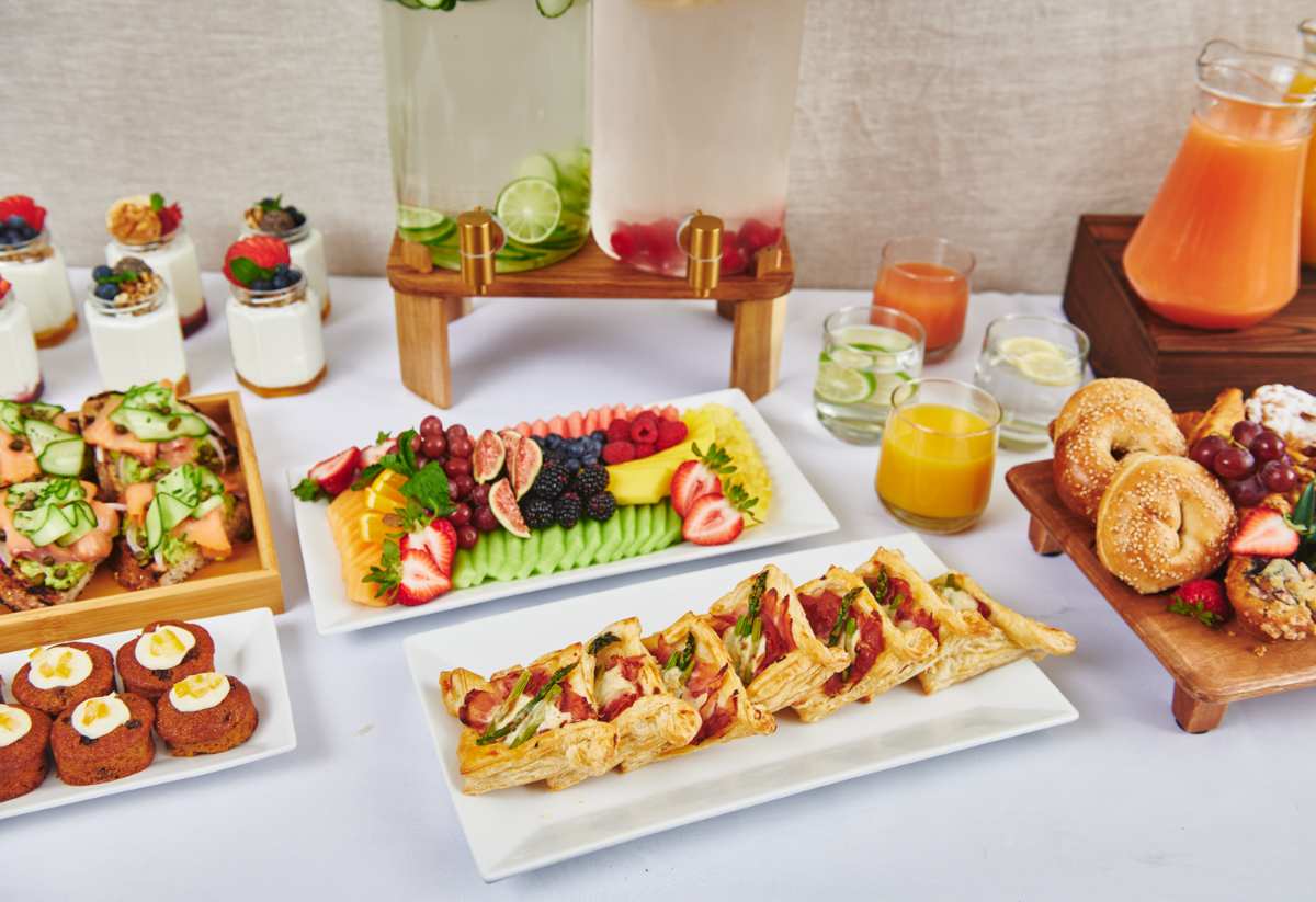 Corporate catering spread from Metro Catering