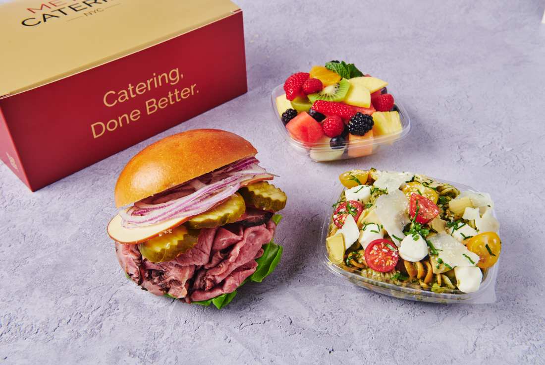 Individually boxed sandwich lunch