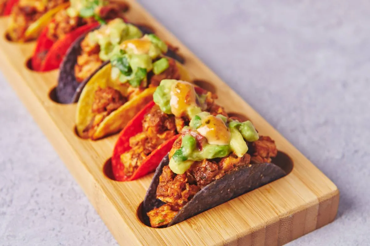 Mini tacos for a South of the Border themed buffet