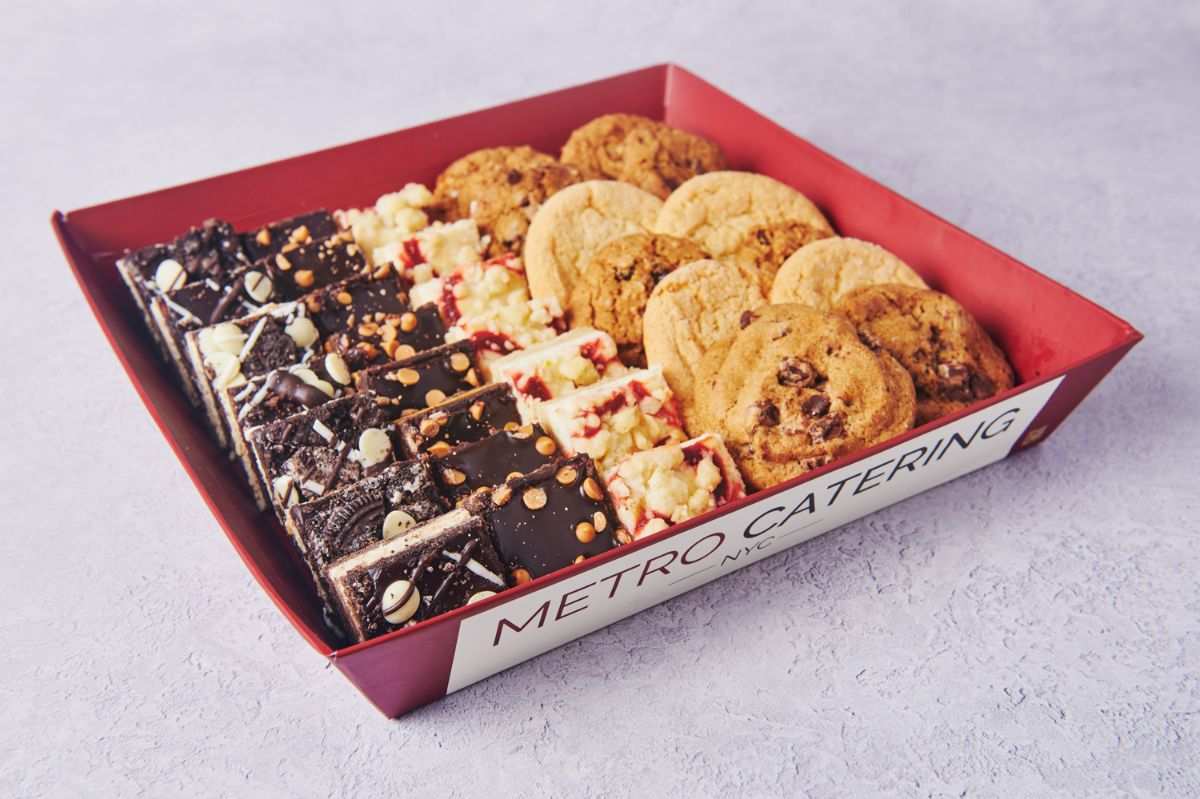 Cookies and brownies tray