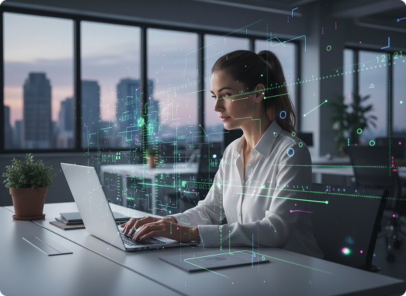 image of diverse team brainstorming (for an ai saas company)