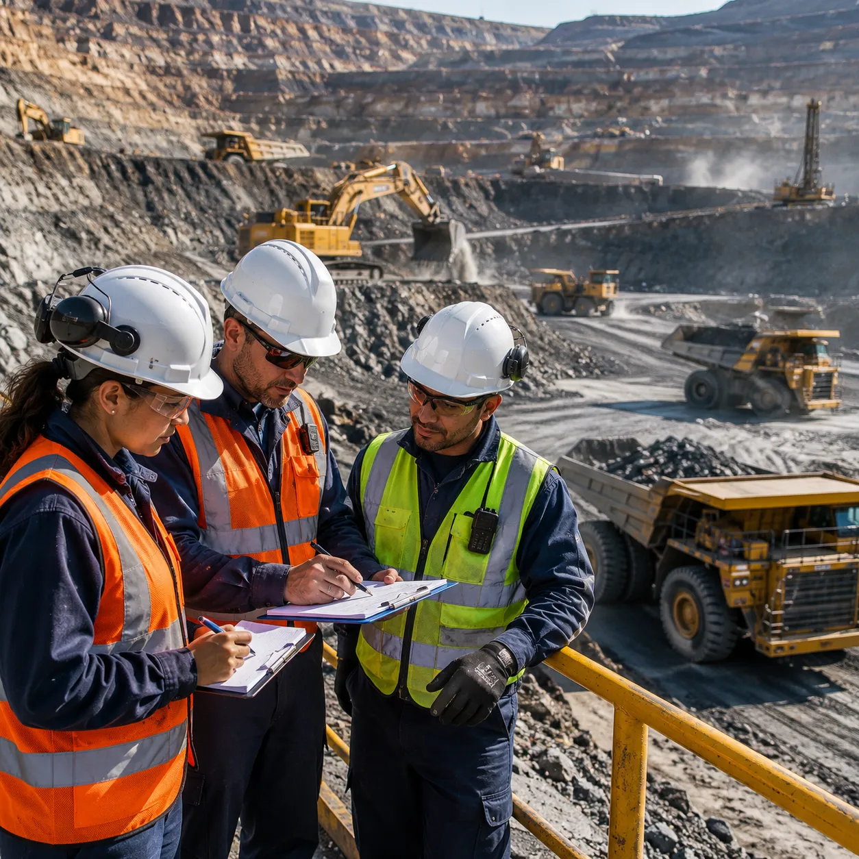 Automotive professionals reviewing supplier contract to ensure risk-free procurement and component delivery