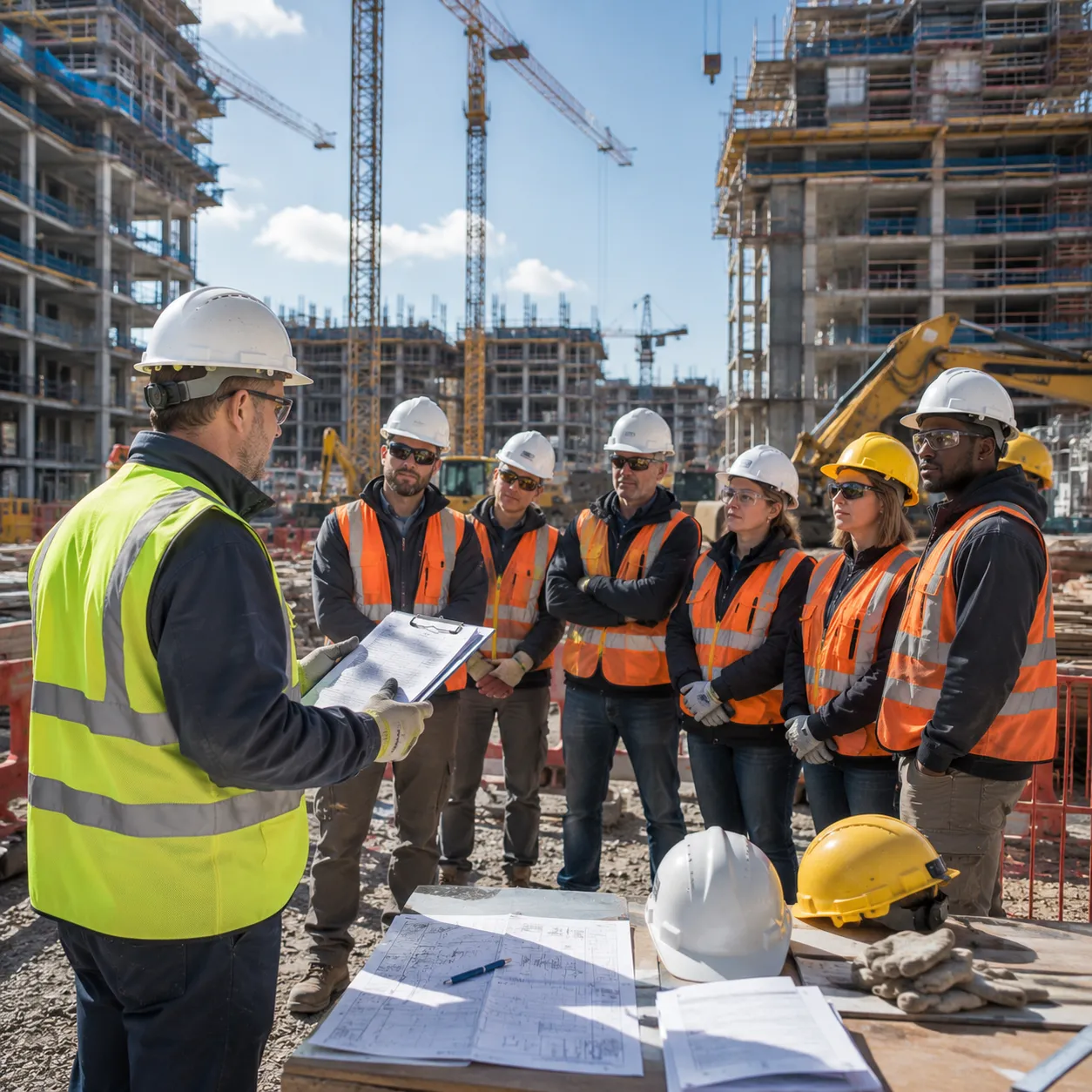 Automotive professionals reviewing supplier contract to ensure risk-free procurement and component delivery