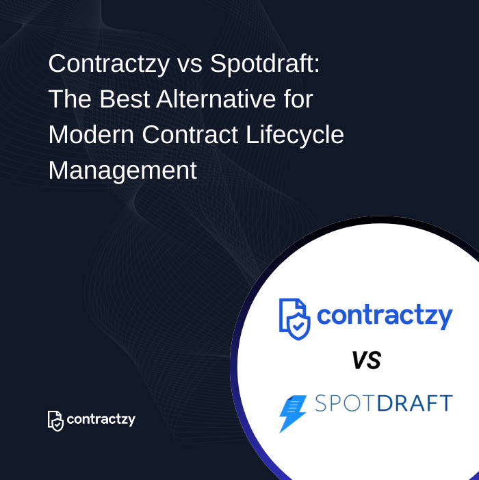 Contractzy vs Spotdraft CLM comparison highlighting flexible pricing and seamless integrations