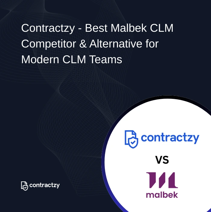 Contractzy vs Malbek CLM comparison highlighting faster implementation, flexible workflows, and practical AI automation