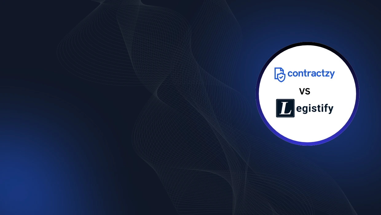 Contractzy vs Legistify CLM comparison highlighting global contract management, faster implementation, and flexible workflows