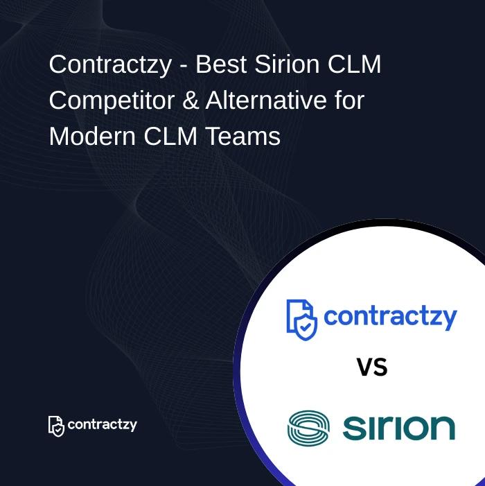 Contractzy vs Sirion CLM comparison highlighting faster deployment and flexible contract lifecycle management
