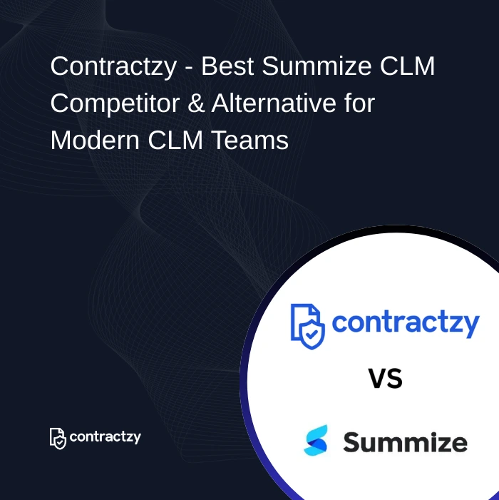 Contractzy vs Summize CLM comparison highlighting full contract lifecycle coverage and faster approvals