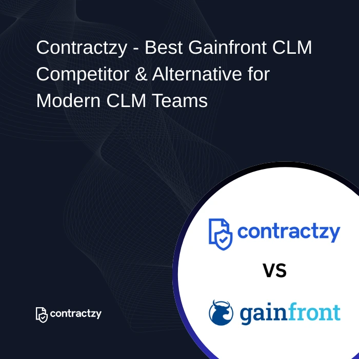 Contractzy vs Gainfront CLM comparison highlighting procurement-focused platform versus AI-driven enterprise contract lifecycle management