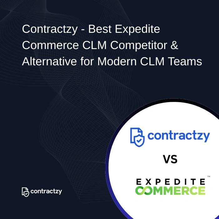 Contractzy vs ExpediteCommerce CLM comparison showing sales-driven contract management versus AI-powered lifecycle management