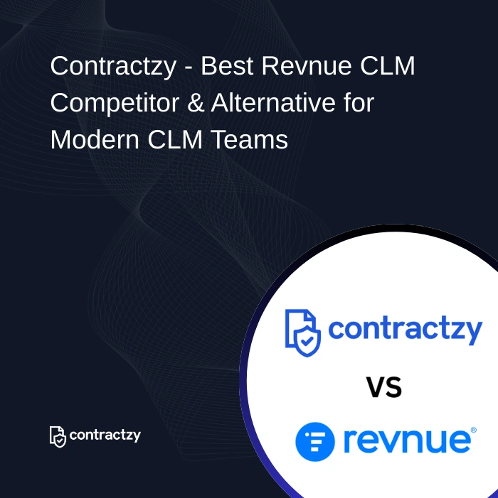 Contractzy vs Revnue CLM comparison showing industry-specific contract management platform versus universal AI-driven contract lifecycle management