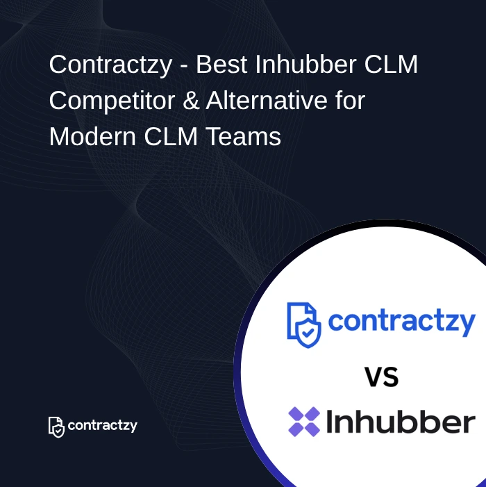Contractzy vs Inhubber CLM comparison highlighting European compliance-focused platform versus global AI-driven contract lifecycle management