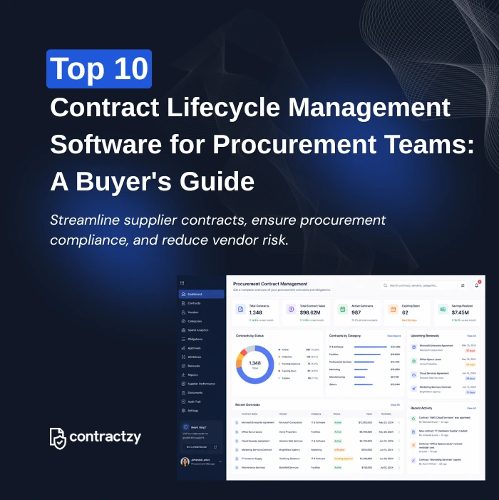 Comparison table of top procurement contract lifecycle management software platforms for enterprises