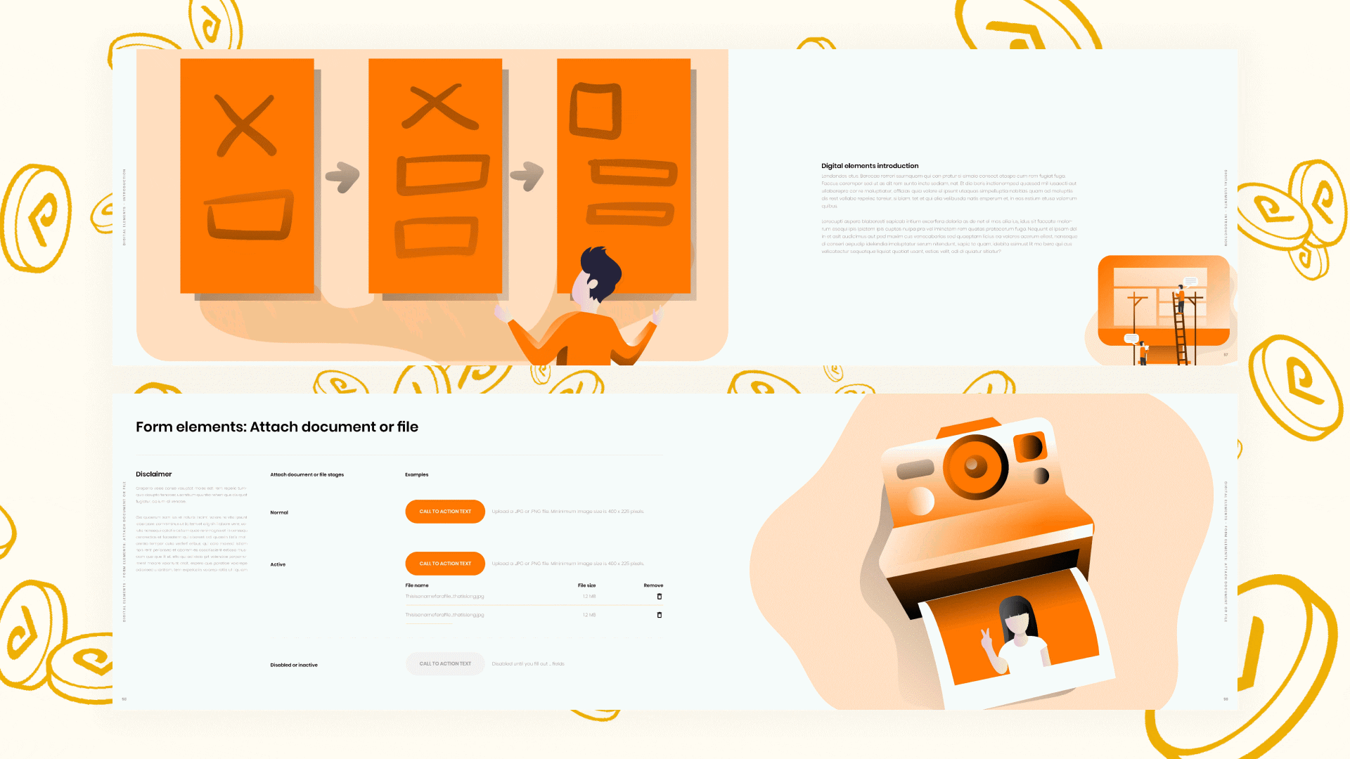Animated overview of Pointvoucher’s digital design system, showing interface consistency and branded UI components in action.