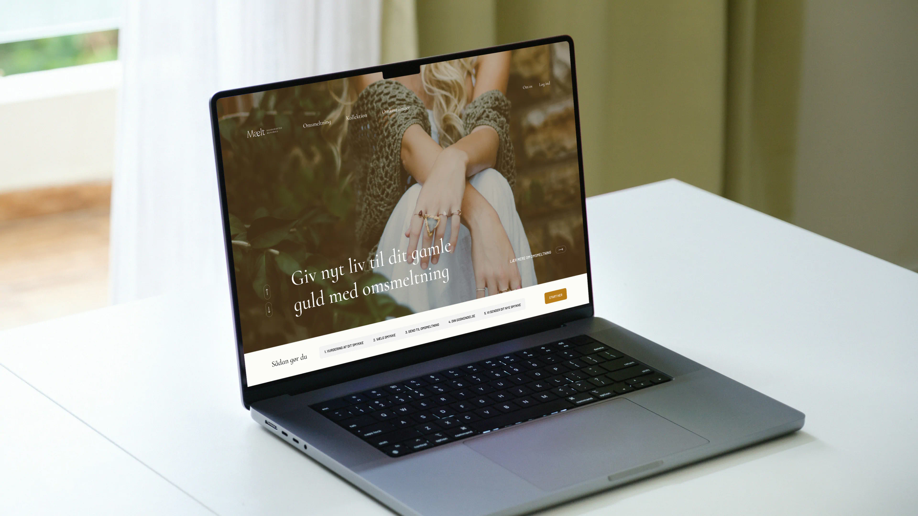 Thumbnail for the Mælt case study, showcasing an elegant mobile interface with jewellery visuals and refined UI elements, representing the brand’s handcrafted identity and modern digital experience.
