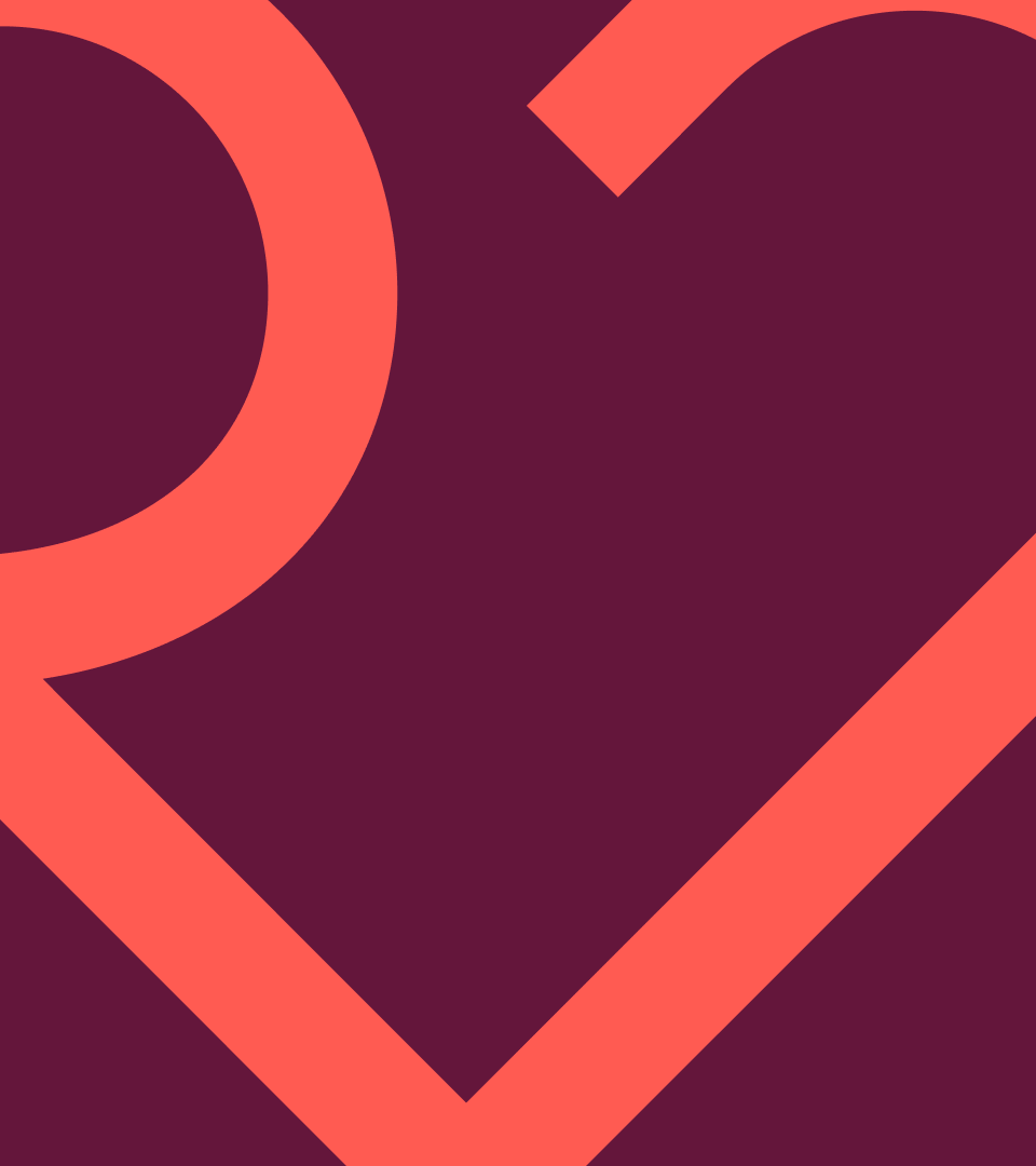 Animated Recommendating brand icon with “Recommended by” circle text, showing graphic identity system and love-inspired symbol design.