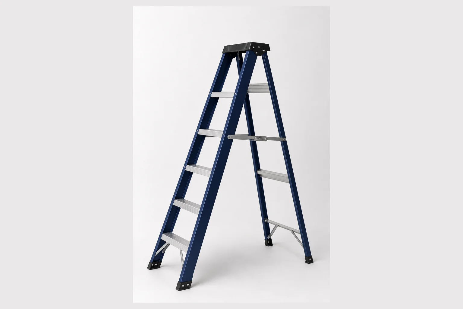 FRP A type single side ladder with fibreglass stiles and D-shape aluminium rungs