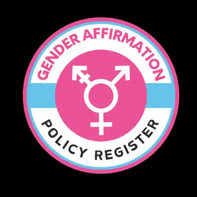 Gender affirmation policy register logo
