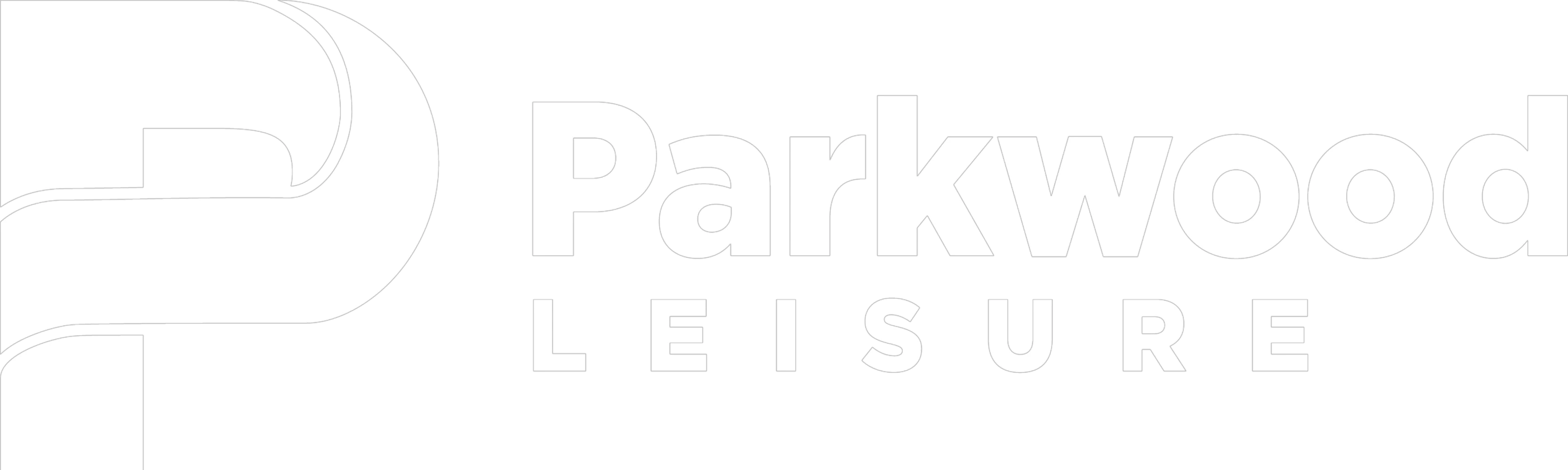 Parkwood Leisure brand logo with stylized 'P' and text.
