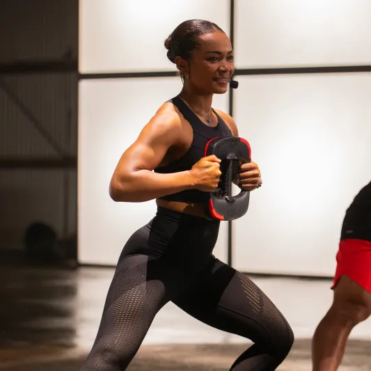 Instructor teaching a BODYPUMP workout