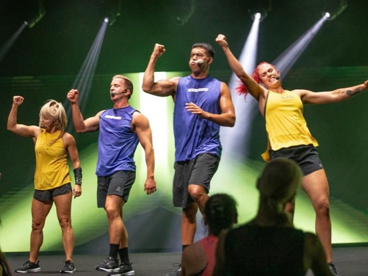 Lisa Osborne with other Les Mills Instructors