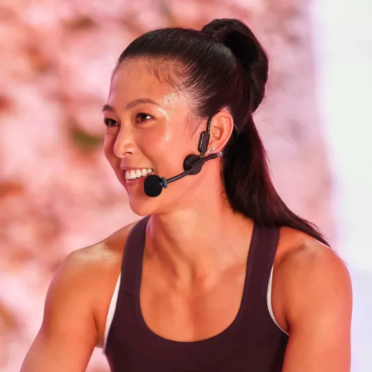 Instructor smiling at someone off camera