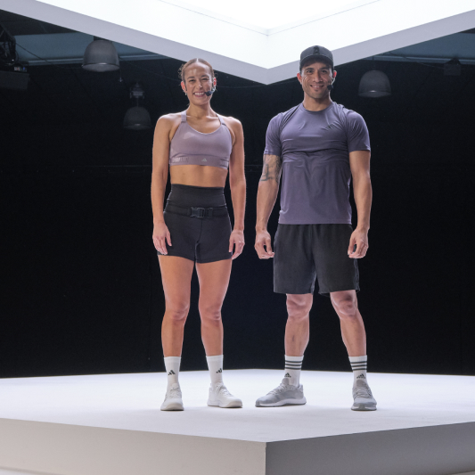 A group of Instructors after they have filmed Les Mills Tone