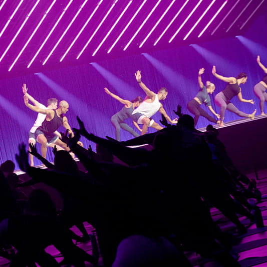 A group of Instructors demonstrating a BodyBalance workout