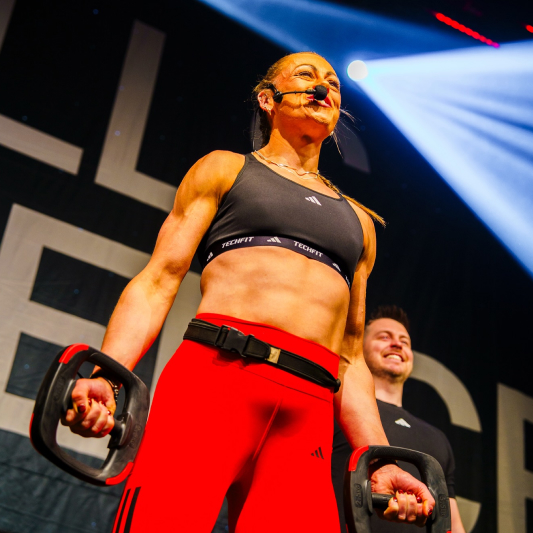 Les Mills Instructor Emma McDonald teaching