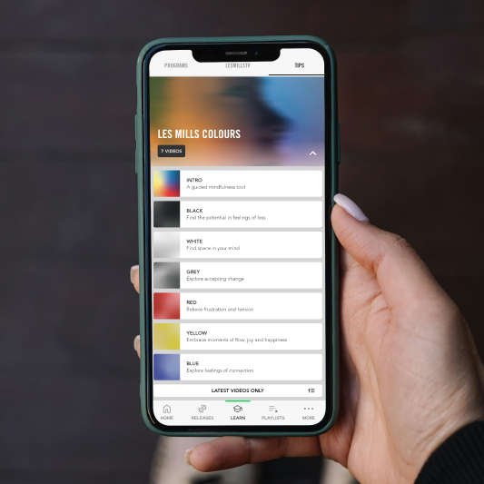 Les Mills Colours phone app