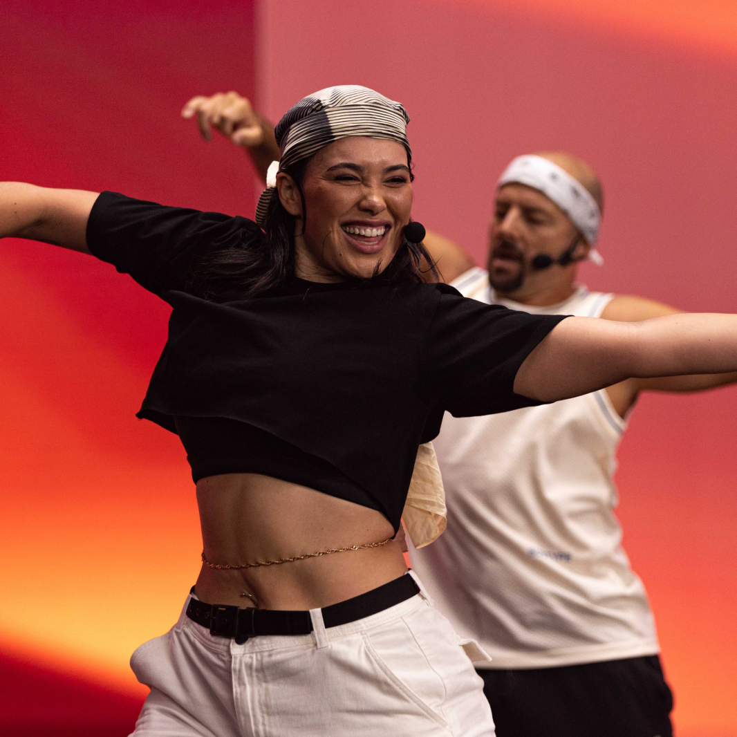 Les Mills Presenters performing BodyJam