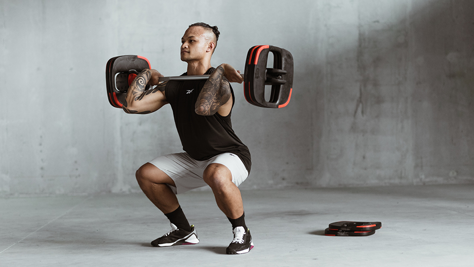 FRONT SQUATS AND CALF RAISES