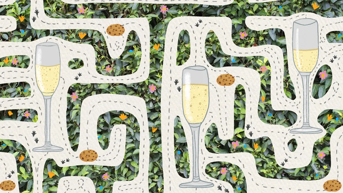 flutes of wine