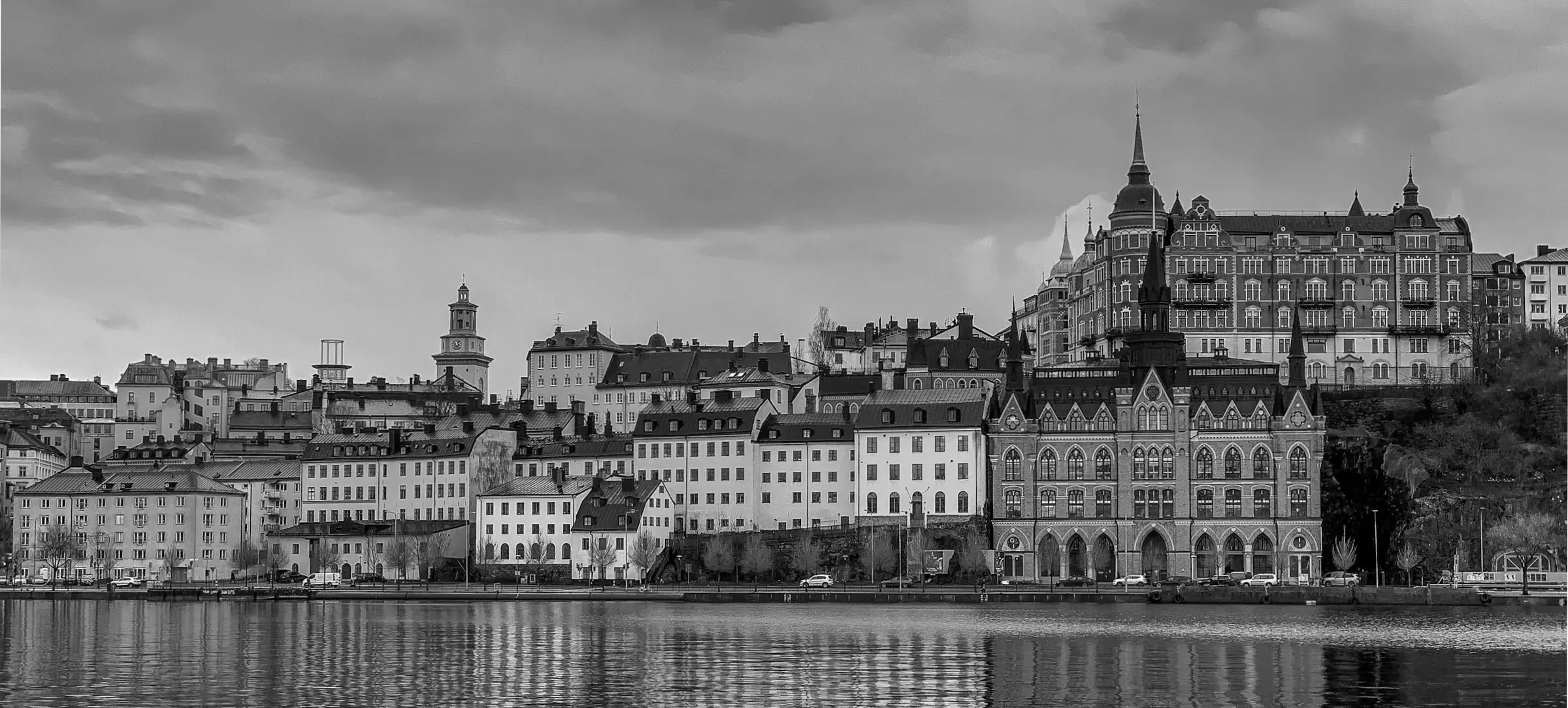 Panoramic view of Stockholm's historic waterfront