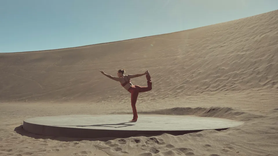 Single person performing a yoga pose