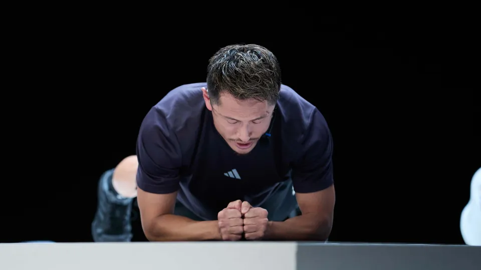 a person performing a plank