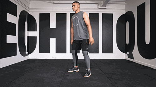 a person performing squats