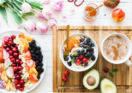 a selection of fruit breakfast