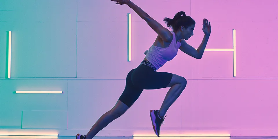 woman sprinting