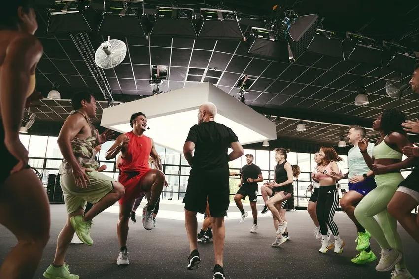 Instructors in a stationary jog position