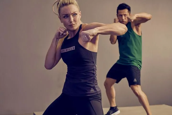 two people in dynamic punch pose