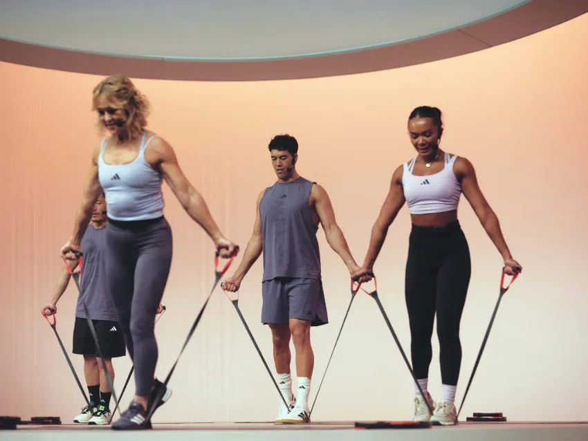 Four LES MILLS CORE Instructors taking a class with SMARTBANDS